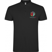 Star koszulka męska polo z krótkim rękawem 200 g/m², xl, czarny