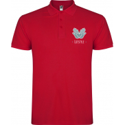 Star koszulka męska polo z krótkim rękawem 200 g/m², xl, czerwony