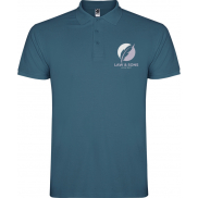 Star koszulka męska polo z krótkim rękawem 200 g/m², l, niebieski