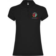 Star koszulka damska polo z krótkim rękawem 200 g/m², 3xl, czarny