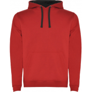 Urban męska bluza z kapturem 280 g/m², 3xl, czerwony, czarny
