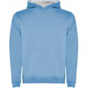 Urban dziecięca bluza z kapturem 280 g/m², 3/4, niebieski, biały
