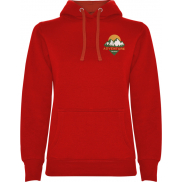 Urban damska bluza z kapturem 280 g/m², xl, czerwony