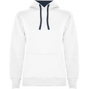 Urban damska bluza z kapturem 280 g/m², 2xl, biały, niebieski