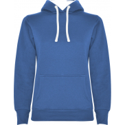 Urban damska bluza z kapturem 280 g/m², l, niebieski, biały