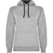 Urban damska bluza z kapturem 280 g/m², s, szary, czarny