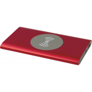 Juice bezprzewodowy powerbank o pojemności 4000 mAh Type-C z aluminium pochodzącego z recyklingu , czerwony