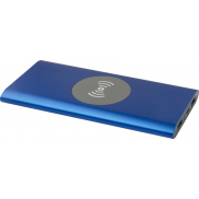 Juice bezprzewodowy powerbank o pojemności 8000 mAh Type-C z aluminium pochodzącego z recyklingu, niebieski