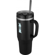 Melbourne kubek ze słomką z certyfikatem RCS 1200 ml, czarny