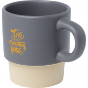 Olympia kubek do espresso z glinianym dnem, z możliwością układania w stosy, 130 ml, szary