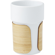 Fika kubek 340 ml z bambusową osłoną, biały