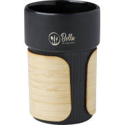 Fika kubek 340 ml z bambusową osłoną, czarny