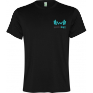 Slam sportowa koszulka męska z krótkim rękawem 100 g/m², 3xl, czarny