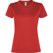 Damski t-shirt z krótkim rękawem Slam 100 g/m², m, czerwony