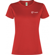 Damski t-shirt z krótkim rękawem Slam 100 g/m², xl, czerwony