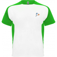 Bugatti sportowa koszulka unisex z krótkim rękawem, 2xl, biały, zielony