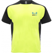 Bugatti sportowa koszulka unisex z krótkim rękawem, s, żółty, czarny
