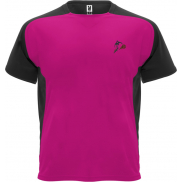 Bugatti sportowa koszulka unisex z krótkim rękawem, s, różowy, czarny