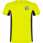 Shanghai sportowa koszulka męska z krótkim rękawem 140 g/m², xl, żółty, czarny