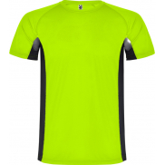 Shanghai sportowa koszulka męska z krótkim rękawem 140 g/m², l, zielony, czarny