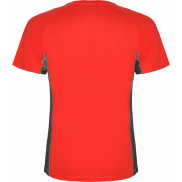 Shanghai sportowa koszulka męska z krótkim rękawem 140 g/m², s, czerwony, szary