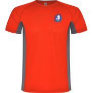 Shanghai sportowa koszulka męska z krótkim rękawem 140 g/m², 2xl, czerwony, szary