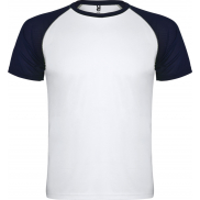 Indianapolis sportowa koszulka unisex z krótkim rękawem 140 g/m², s, biały, niebieski