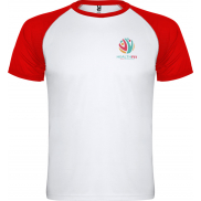 Indianapolis sportowa koszulka unisex z krótkim rękawem 140 g/m², 2xl, biały, czerwony