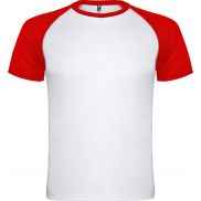 Indianapolis sportowa koszulka unisex z krótkim rękawem 140 g/m², 3xl, biały, czerwony