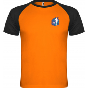 Indianapolis sportowa koszulka unisex z krótkim rękawem 140 g/m², 2xl, pomarańczowy, czarny