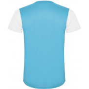 Detroit sportowa koszulka unisex z krótkim rękawem 130 g/m², m, biały, niebieski