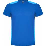 Detroit sportowa koszulka unisex z krótkim rękawem 130 g/m², m, niebieski