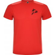 Detroit sportowa koszulka unisex z krótkim rękawem 130 g/m², m, czerwony
