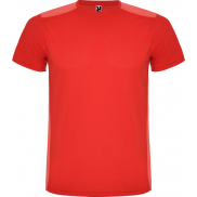 Detroit sportowa koszulka unisex z krótkim rękawem 130 g/m², xl, czerwony