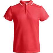 Tamil sportowa koszulka męska polo z krótkim rękawem 150 g/m², 3xl, czerwony, biały