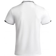Tamil sportowa koszulka męska polo z krótkim rękawem 150 g/m², 2xl, biały, czarny