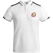 Tamil sportowa koszulka męska polo z krótkim rękawem 150 g/m², 3xl, biały, czarny