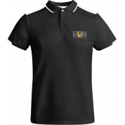Tamil sportowa koszulka męska polo z krótkim rękawem 150 g/m², l, czarny, biały