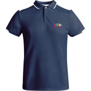 Tamil sportowa koszulka dziecięca polo z krótkim rękawem 150 g/m², 12, niebieski, biały