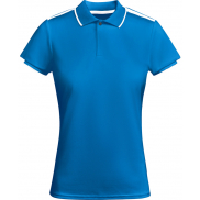 Tamil sportowa koszulka damska polo z krótkim rękawem 150 g/m², m, niebieski, biały