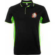 Montmelo koszulka polo unisex z krótkim rękawem 150 g/m², l, czarny, zielony