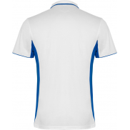 Montmelo koszulka polo unisex z krótkim rękawem 150 g/m², m, biały, niebieski