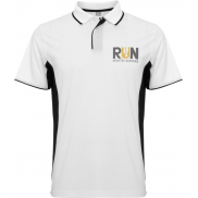 Montmelo koszulka polo unisex z krótkim rękawem 150 g/m², s, biały, czarny