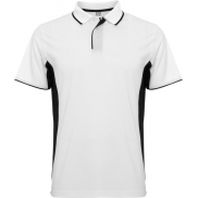 Montmelo koszulka polo unisex z krótkim rękawem 150 g/m², m, biały, czarny