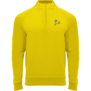 Epiro bluza unisex z długim rękawem i zamkiem błyskawicznym 1/4 200 g/m², 2xl, żółty