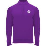 Epiro bluza unisex z długim rękawem i zamkiem błyskawicznym 1/4 200 g/m², xl, fioletowy