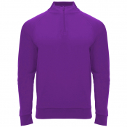 Epiro bluza unisex z długim rękawem i zamkiem błyskawicznym 1/4 200 g/m², 3xl, fioletowy