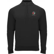 Epiro bluza unisex z długim rękawem i zamkiem błyskawicznym 1/4 200 g/m², s, czarny