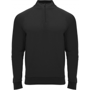Epiro bluza unisex z długim rękawem i zamkiem błyskawicznym 1/4 200 g/m², 3xl, czarny