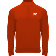 Epiro bluza unisex z długim rękawem i zamkiem błyskawicznym 1/4 200 g/m², 3xl, czerwony